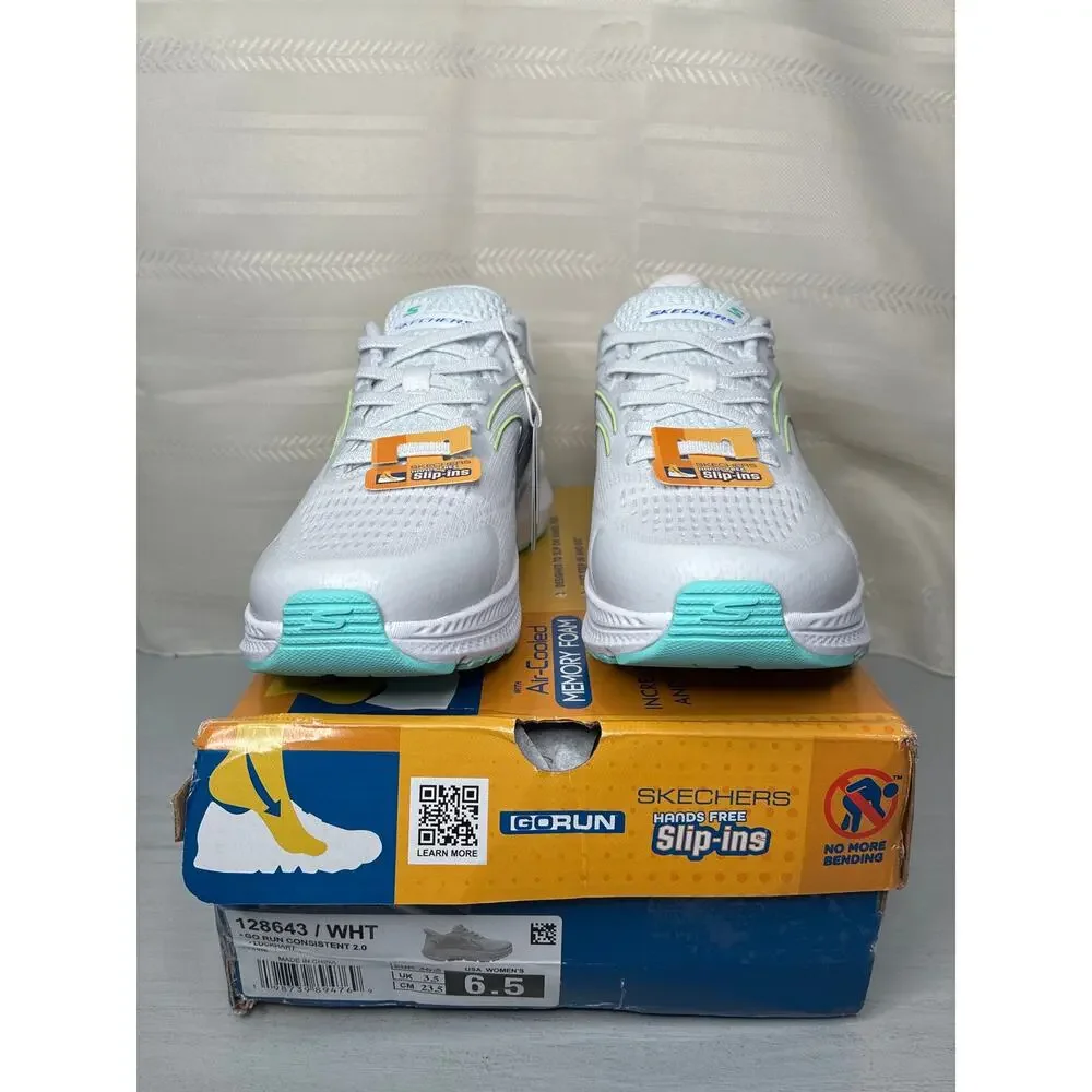 Skechers Slip-Ins Go Run Consistent 2.0 Lockhart Sneakers White 6.5
